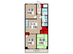 パ－ルマンション１の物件間取画像